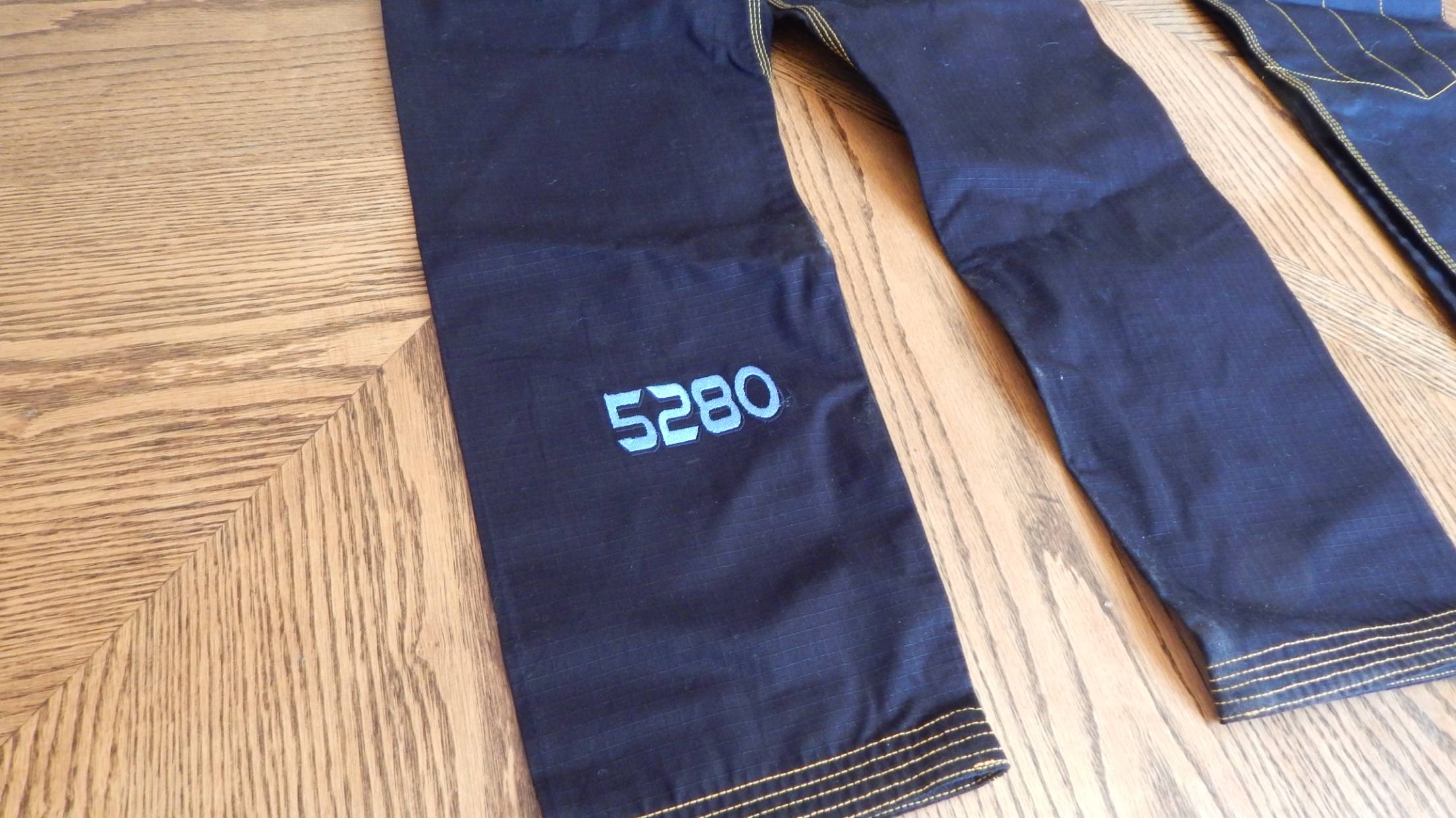 Men's Durable Navy Gi Pants with 5280 Embroidery for 2018 - Image 3