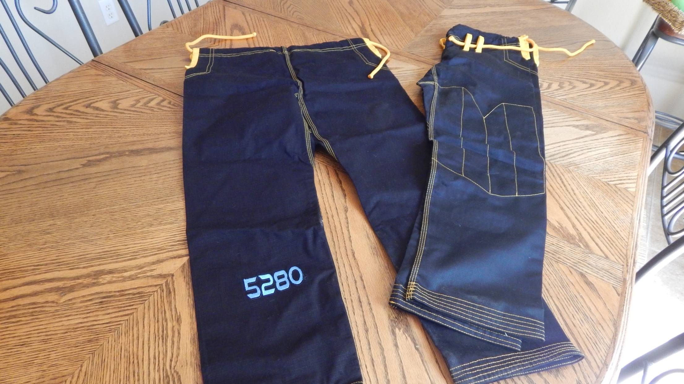 Men's Durable Navy Gi Pants with 5280 Embroidery for 2018 - Image 4